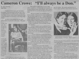 Vintage El Cid: Cameron Crowe Interview