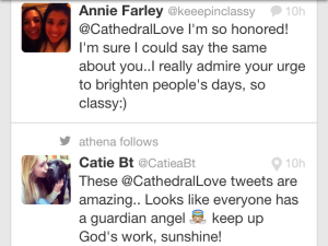 'Tweeting Samaritan' spreads love to Cathedral students